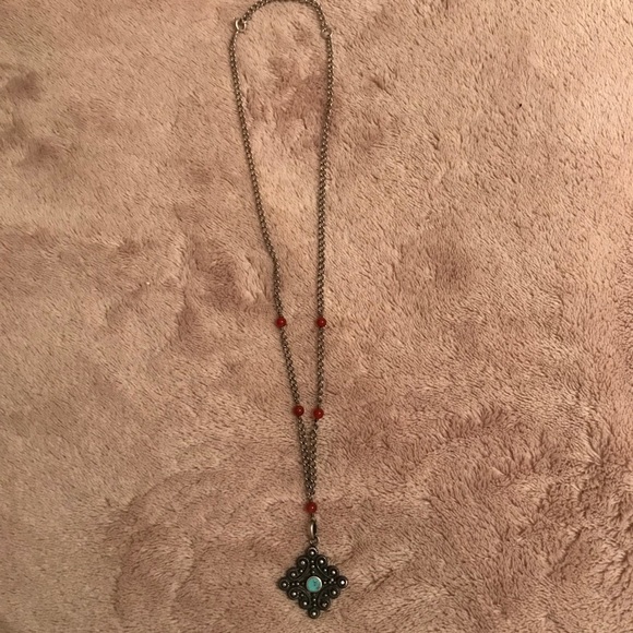 Turquoise silver necklace - Picture 1 of 4
